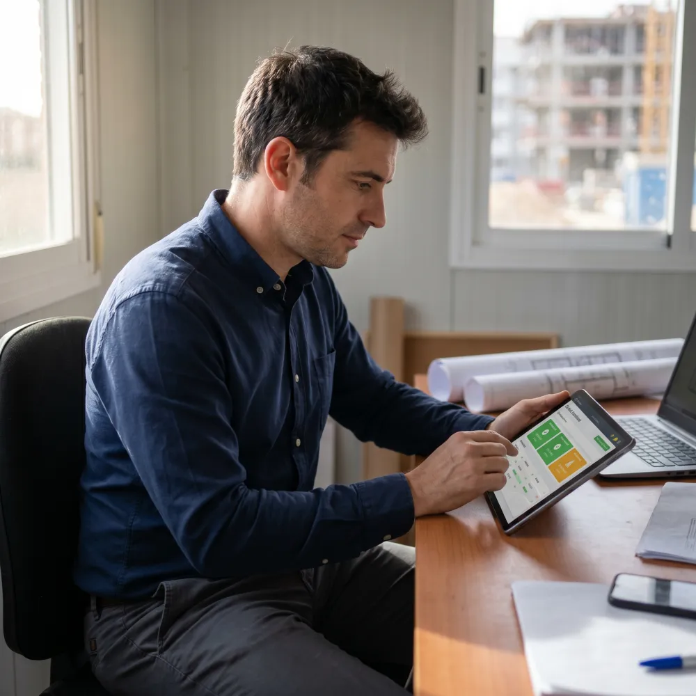 DEO revisando la obra con softQrate